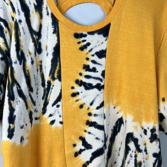PROENZA SCHOULER Cutout Tie Dye Panel T Shirt - Picture 3 of 13